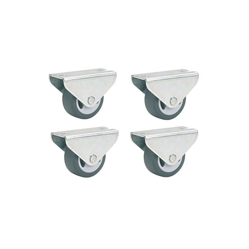 4 Pcs. Dörner And Helmer Parquet Fixed Castor Grey 30x14