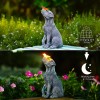 Goodeco Dog Statue with Solar Butterfly - Ideal Gifts for
