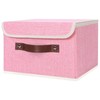 ANMINY Storage Bin with Lid Storage Boxes with PU Leather