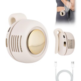 STILTOOL Small Clip Fan 3 Speeds Mini Whirlwind Fans Portable Silent Mini Bladeless Fan Clip On Suitable for Outdoor & Travel & Office, Travel Accessories (White)