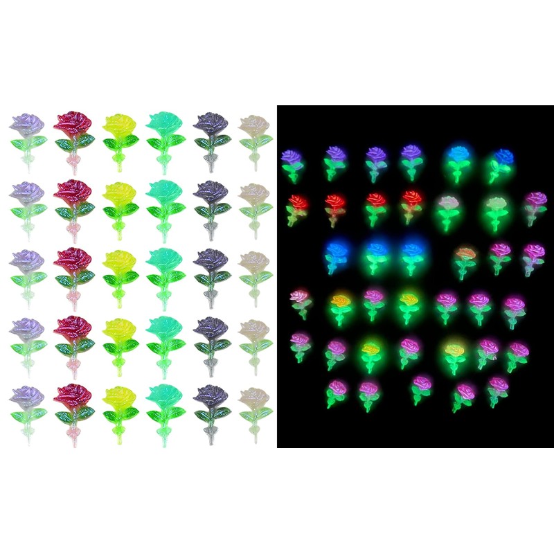 HOMICO 200 Pieces Tiny Rose Decor for Dollhouse Mini Resin