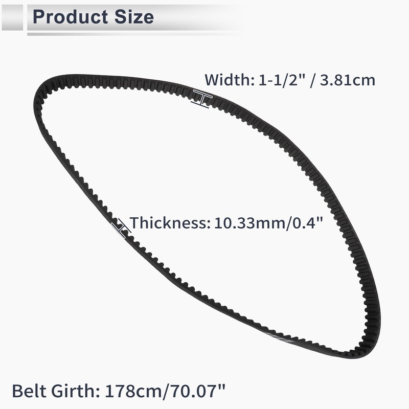 RATCHROLL 133T Drive Belt V-Belt for Harley Davidson Dyna FXD