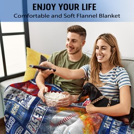 Keeinow Baseball Gifts, Baseball Gifts for Boys 8-12, Baseball Gifts for Men, Best Baseball Coach Gifts, Baseball Team Gifts for Boys Adults, Baseball Gifts for ChristmasThrow Blanket 50"x60"