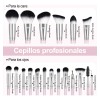 18 Piezas Brochas Set De Brochas Maquillaje Profesional Color Rosa+oro