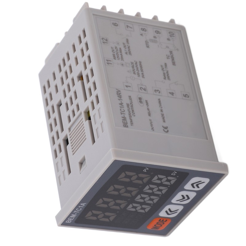 Digital Thermostat PID Temperature Controller Intelligent Relay Output Thermostat 100240VAC(BEM-TC1A-14RV