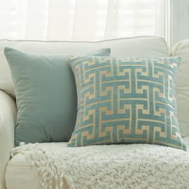 YunJeude Cushion Cover Chenille Fabric Geometric Pattern Monogram Pattern Stylish Soft Scandinavian Cute Sofa Back Cover Decorative Pillowcase Body Pillow Cover Cushion Cover Pillow Case Car Chair