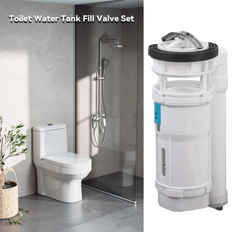 210mm Height White Toilet Push Button Valve Element Dual Flush