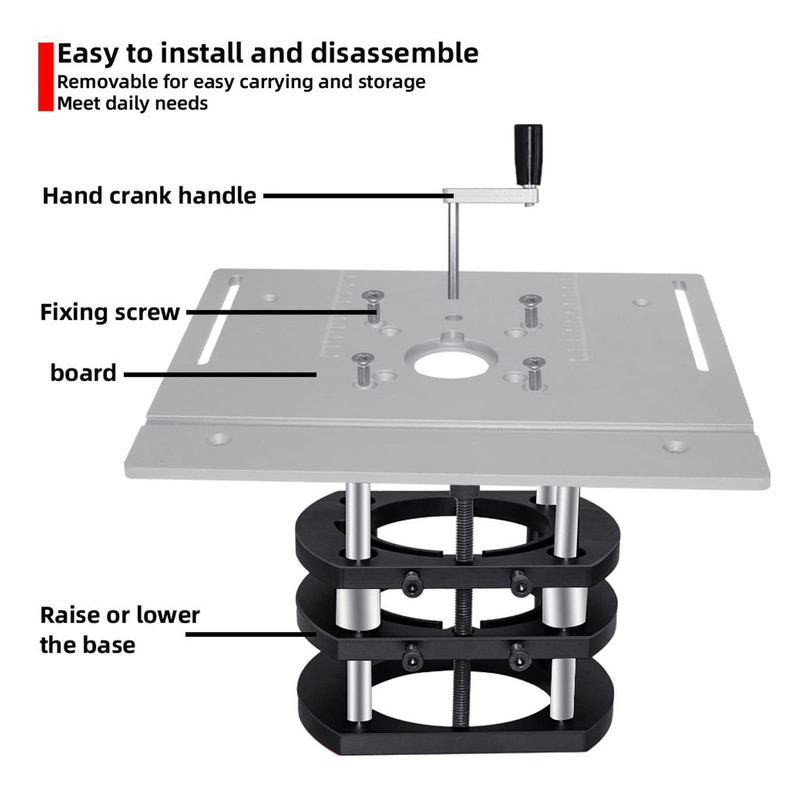 Router Lift Base, Router Lifting Platform, 4 Pine Lifting System