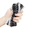 Burnaby white fringe black gold thread ribbon pin 10cm /