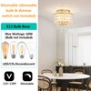 GlowEasely Modern Capiz Shell Chandelier Ceiling Light, Costal Design Close