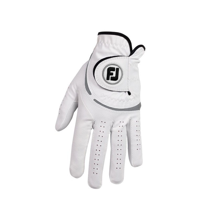 FootJoy WeatherSof Men's Golf Glove, White/Grey