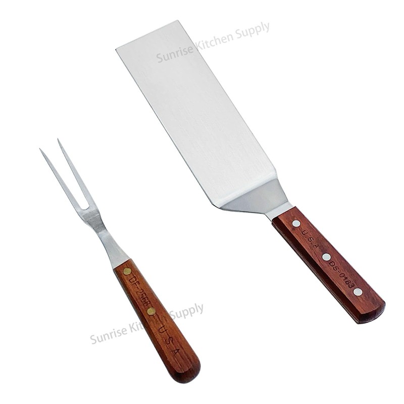 SUNRISE Stainless Steel Turner Spatula & Meat Fork 10.5" Fork