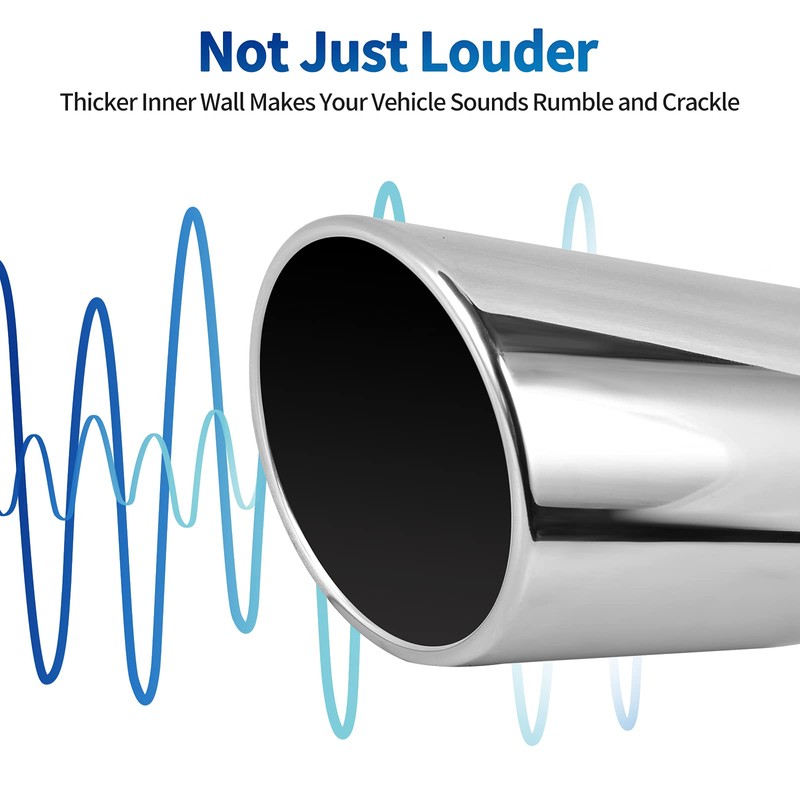 AUTOSAVER88 3 Inch Inlet Exhaust Tip, 3" Inlet 6" Outlet
