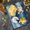 Ambesonne Winter Cutting Board, Surreal Scenery of High Mountain Peaks
