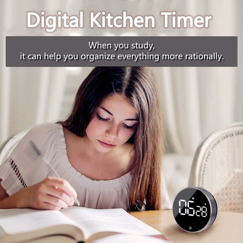 Kitchen Timer for Cooking Digital Egg Timers Magnetic Visual Timer