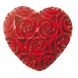 '"Rose Heart Soapstone Red 6 x 6 cm [German Language]