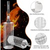 2-Piece Stainless Steel Grill Baskets Set with Removable Wooden Handles