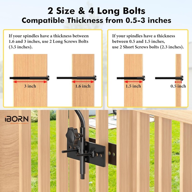 iBorn Fence Deck Hook Rail Heavy Duty Hummingbird Feeder Hanger