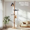 FUKUMARU Floor to Ceiling Cat Tree, 6 Level Adjustable Height