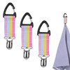 TOCCOOL 3 PCS Multi Sport Towel Holder, Hook Clip, Towel