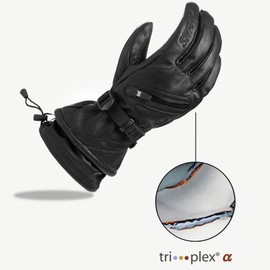 Swany Men's X-Cell 2.1 Sports Moisture-Wicking Quick-Drying Warm Durable Flexible Leather Winter Gloves, Black, Medium