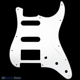 Allsound 1-ply WHITE Pickguard for USA/MIM Standard Fender Stratocaster/Strat® HSS/SSH