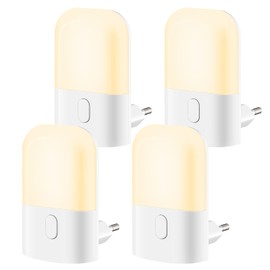 Nachtlicht Steckdose, Nachtlicht Steckdose Kinder mit Dämmerungssensor 3 Helligkeit Nachtlicht Dimmbar, Steckdosenlicht Nachtlampe für Schlafzimmer, Kinderzimmer, Wohnzimmer, Flur, Treppen, Küche