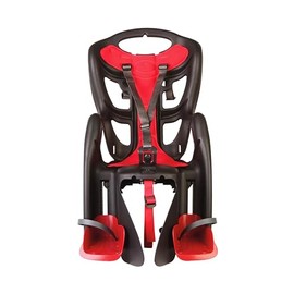 Child Bike Seat, Rack Mount with CLAMP, Child Bike Carrier, Child Seat for Bikes, Bicycle Child Seat Pepe, Mounts on Existing Bicycle Rack, Bellelli, Made in Italy (Rack Mount in Black)