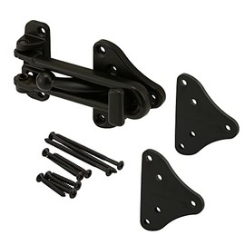 Prime-Line U 11447 Swing Bar Door Guard with High Security Auxiliary Lock, Matte Black Finish (Single Pack)