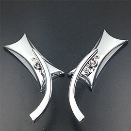 SMT-4-Point Micro Chromed Mirrors Compatible With Suzuki Honda Kawasaki Victory Harley Davidson [B00XM7K4UE]