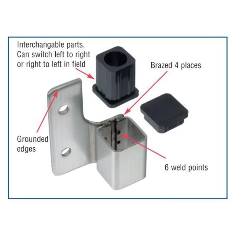 Harris Hardware TP8410-B Stainless Steel Surface Mounted Gravity Activated Self