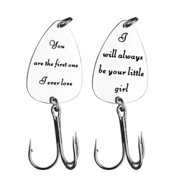 Ximalun Dad Gifts from Daughter Fathers Day Gift I will Always be Your Little Girl Fishing Lure Gifts for Dad Valentines Day Gifts Wedding Gifts Christmas Birthday Gifts for Daddy