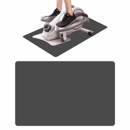 Non-Slip Elliptical Machine Mat - Durable Workout Mat for Under Desk Ellipticals, Seated Foot Pedal Exercisers, Floor Protection & Stability for Home Gym Equipment (23.7" x 15.9") (Gray)