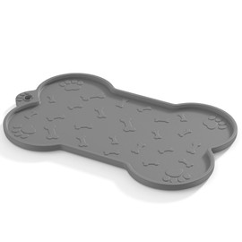 Cat Feeding Mat, Silicone Waterproof Cat Food Mat for Feeder and Fountain,Dog Cat Bowl Mat with Raised Edge Puppy Kitten Feeding Mats