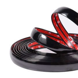 Car Elements 25FT Automotive Trim Molding 1"(25mm) Wide Car Side Moldings(Self Adhesive) UV Protected Scratch-Proof for All Vehicles Body Door Window Bumper, Glossy Black