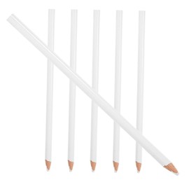 CORHAD 6Pcs White Art Pencils for Glass Ceramic Marking Reliable Fabric Chalk for Sewing Smooth Writing Cutting Comfortable Grip for Tailoring Crafting