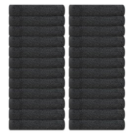 HOME LABELS TRANSFORM YOUR LIVING HomeLabels Washcloth Pack of 12-12 x 12 Inches (Grey, 24 Pack)