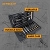 SE 24-Piece Tool Kit with Dual Head Hammer, Interchangeable Bits,