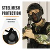 AOUTACC Half Face Airsoft Mesh Mask and Cap Set, Tactical