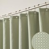 Baires Bath Sage Green Shower Curtain, 256GSM Heavy Duty Waffle