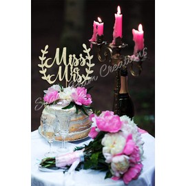 Miss to Mrs - Decoración para tartas con hojas