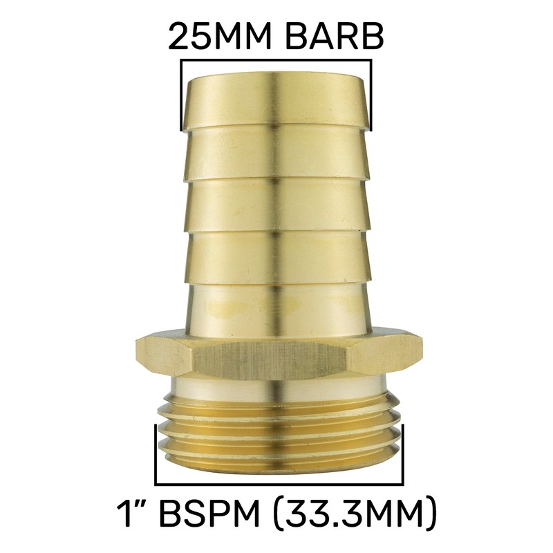 Solid Brass Pipe hosetails to Male bsp Thread for Pumps,Filters