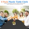 YSYJ 3 Pack Black Plastic Tablecloth Disposable Rectangular Table Cloth