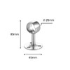Set of 2 Curtain Pole Brackets Chrome Modern Curtain Rod