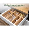 Kootek 6 Pcs Bamboo Drawer Organizer, Kitchen Utensils Storage Boxes