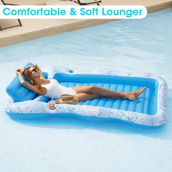 BAIAI Inflatable Adult Pool Lounger Float - BAIAI Large Beach