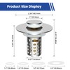 Universal Bathroom Sink Drain Strainer Hair Catcher 4PCS Upgraded with
