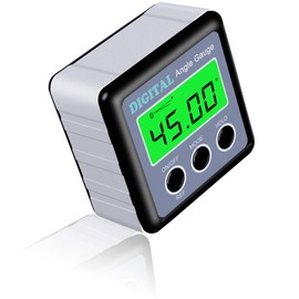 Digital Angle Gauge, Angle Finder Magnetic Digital Level Protractor, Table Saw Accessories with LCD Backlight Display Data Hold and V-groove & Magnetic Base