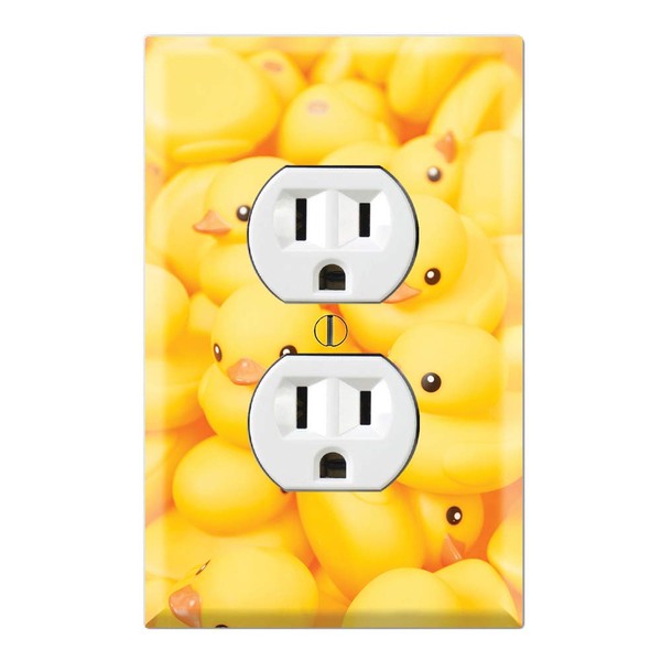 Graphics Wallplates - Rubber Duck - Duplex Outlet Wall Plate Cover