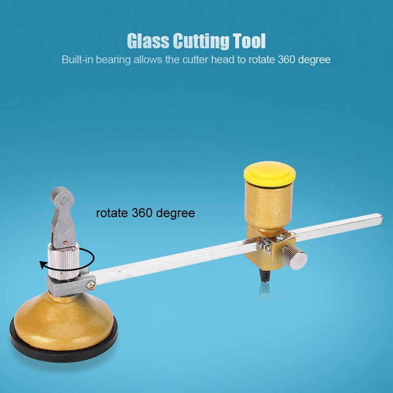 Adjustable Glass Ceramic Tile Cutter, 360° Rotation Glass Circle Cutter,